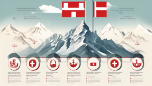 Create an image depicting a timeline illustrating the history and significance of Kaiser.ch in Switzerland. Include key milestones, such as its founding, m